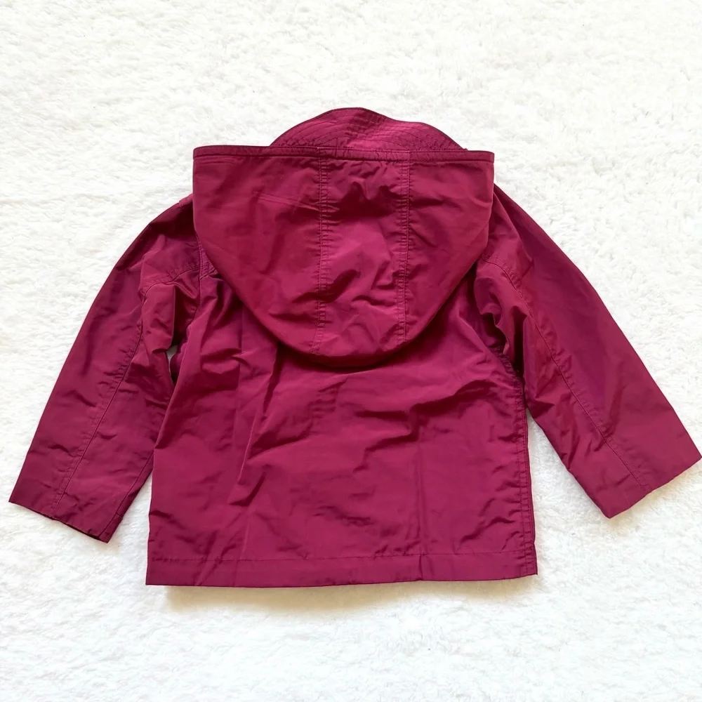 Burberry Baby Girls Jacket 12m Nova Check Berry Pink Hooded Kids Bag Foldable